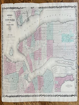 Item #12 Johnson's Map of New York City and the Adjacent Cities. A. J. Johnson