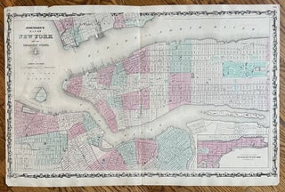Item #12 Johnson's Map of New York City and the Adjacent Cities. A. J. Johnson