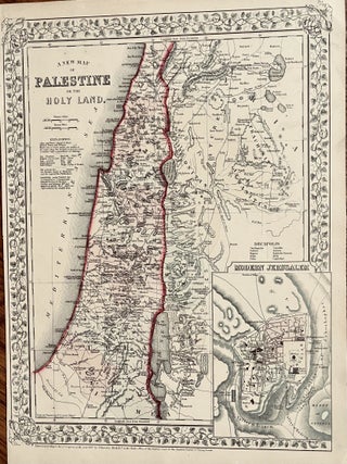 Item #18 A New Map of Palestine and the Holy Land. S. Augustus Mitchell