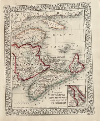 Item #20 County Map of Nova Scotia, New Brunswick, Cape Breton and Pr. Edward Id. Samuel Augustus...