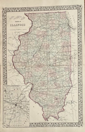 Item #21 County and Township Map of the State of Illinois. S. Augustus Mitchell