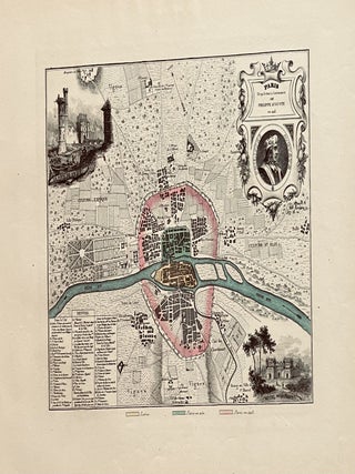 Item #35 Paris Tel Qu'il Etait a L'avenement De Philippe Auguste en 1180. J. Migeon