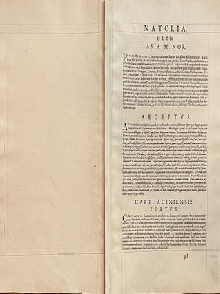 Natoliae Quae Olim Asia Minor Nova Descriptio