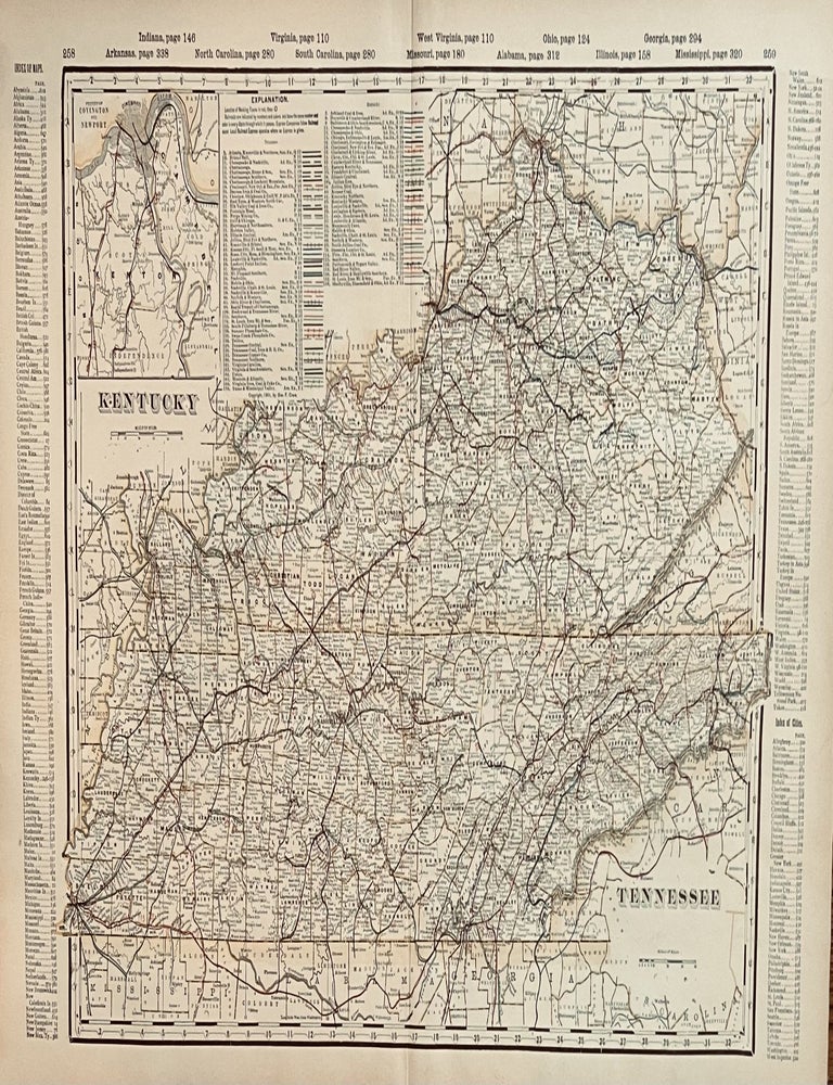 Item #769 Kentucky Tennessee. George F. Cram.
