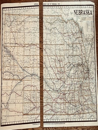 Official Railway Map of Nebraska, 1921